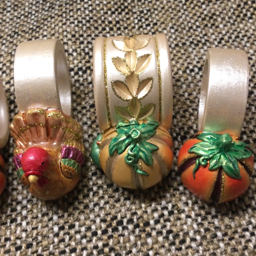 Festive Thanksgiving Napkin Rings Set - Picture 9 of 12